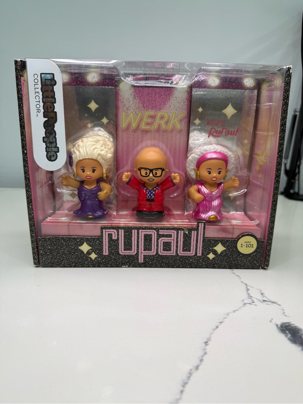 New RUPAUL Little People Collector Pack Figurines Drag Queen Doll Fisher Price